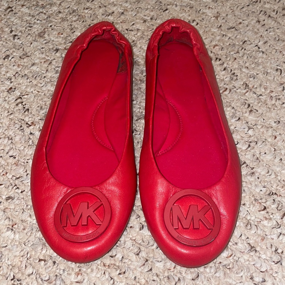 Michael Kors Red Flats Size 6